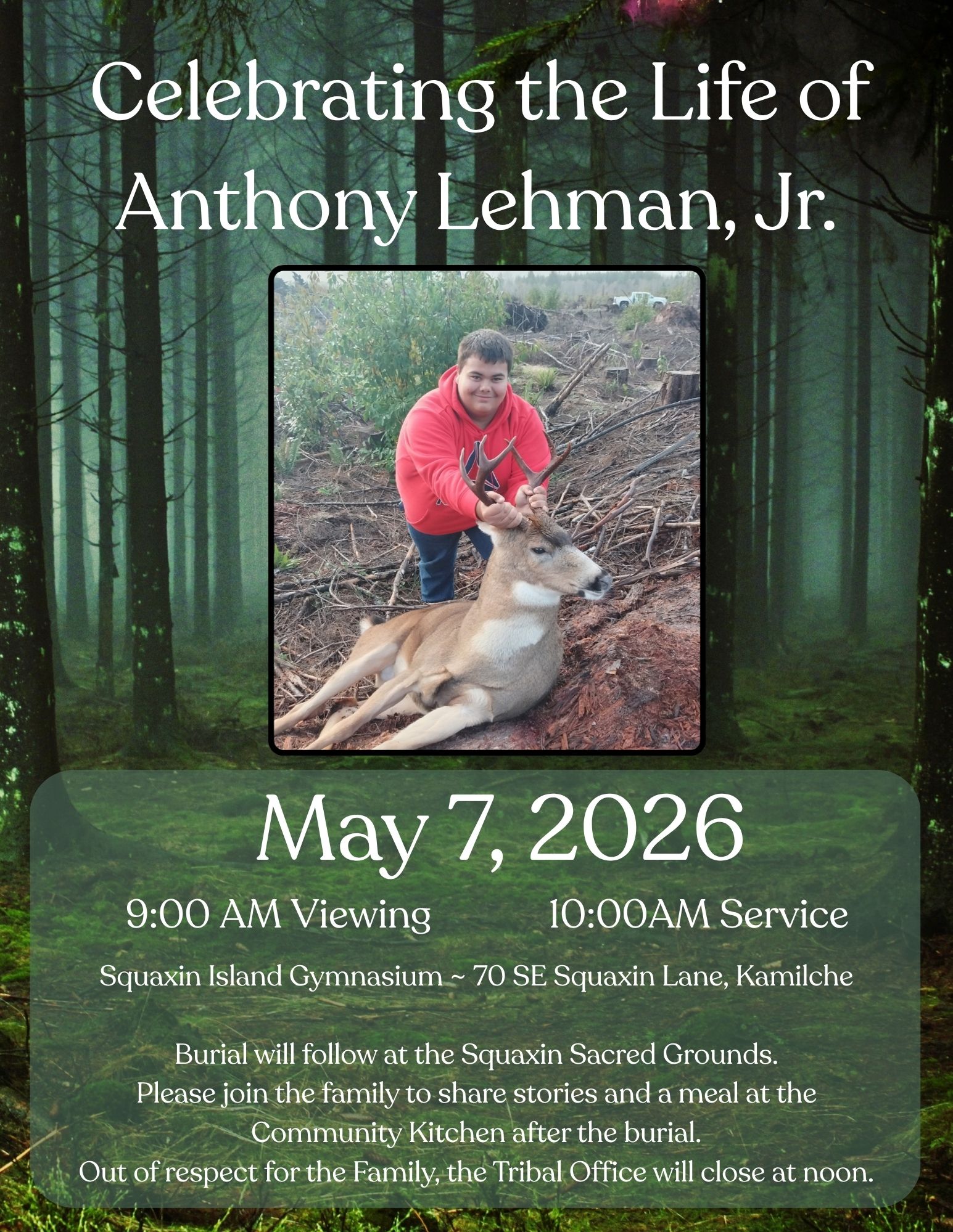 Service for Anthony Lehman Jr