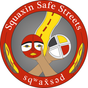 Squaxin Safe Streets logo created by Sam Ackerman, 2015